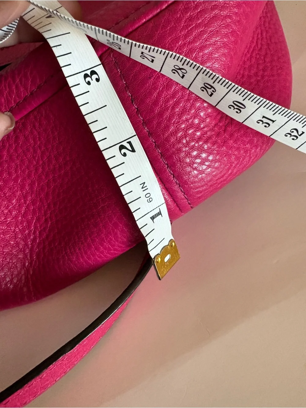 Michael Kors Hot Pink Pebbled Leather Crossbody with Tassel